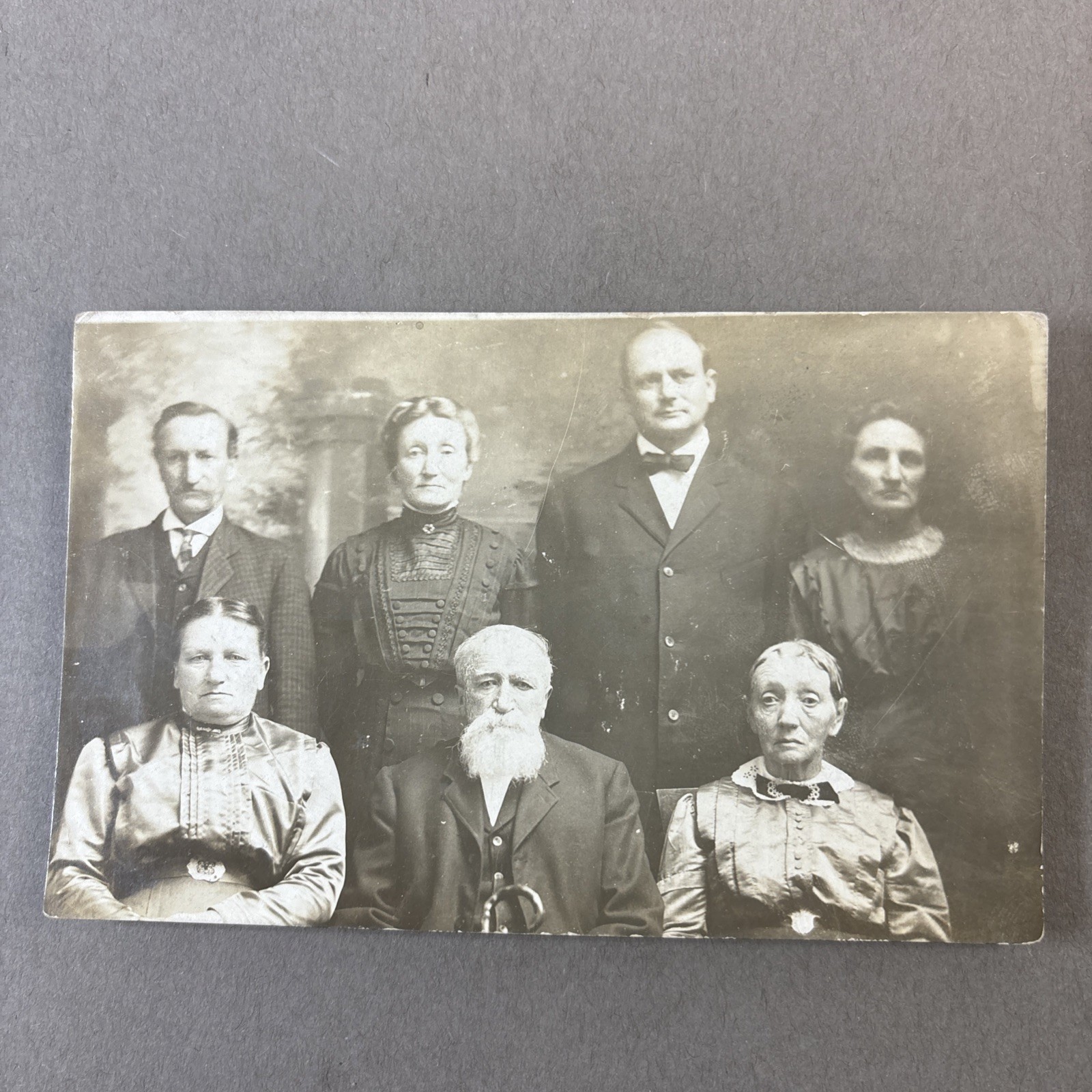 Family Portrait Home Snapshot Real Photo RPPC POSTCARD  AZO 1904-18