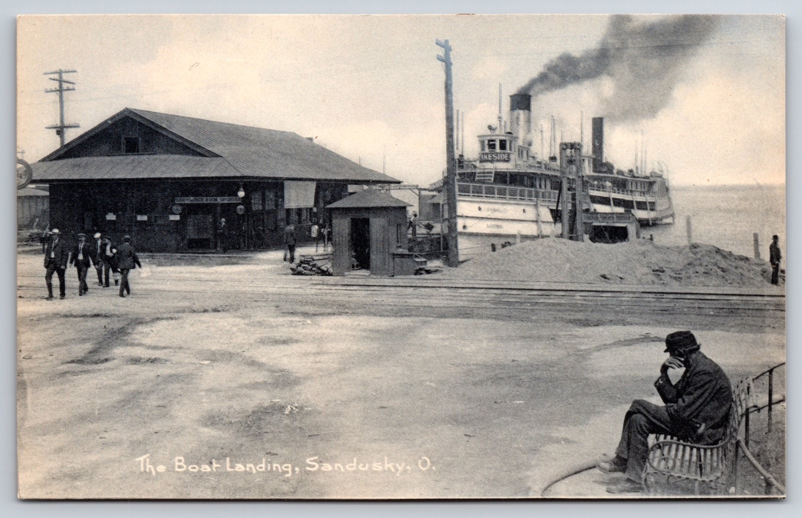 Sandusky Ohio Boat Landing Steamship 