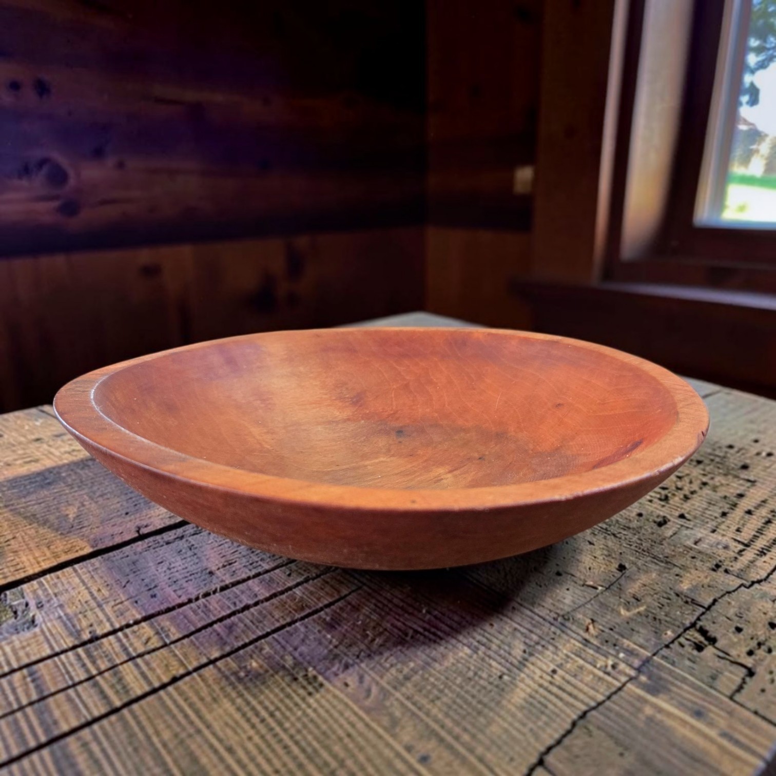 Vintage Hand Turned Wooden Bowl 9