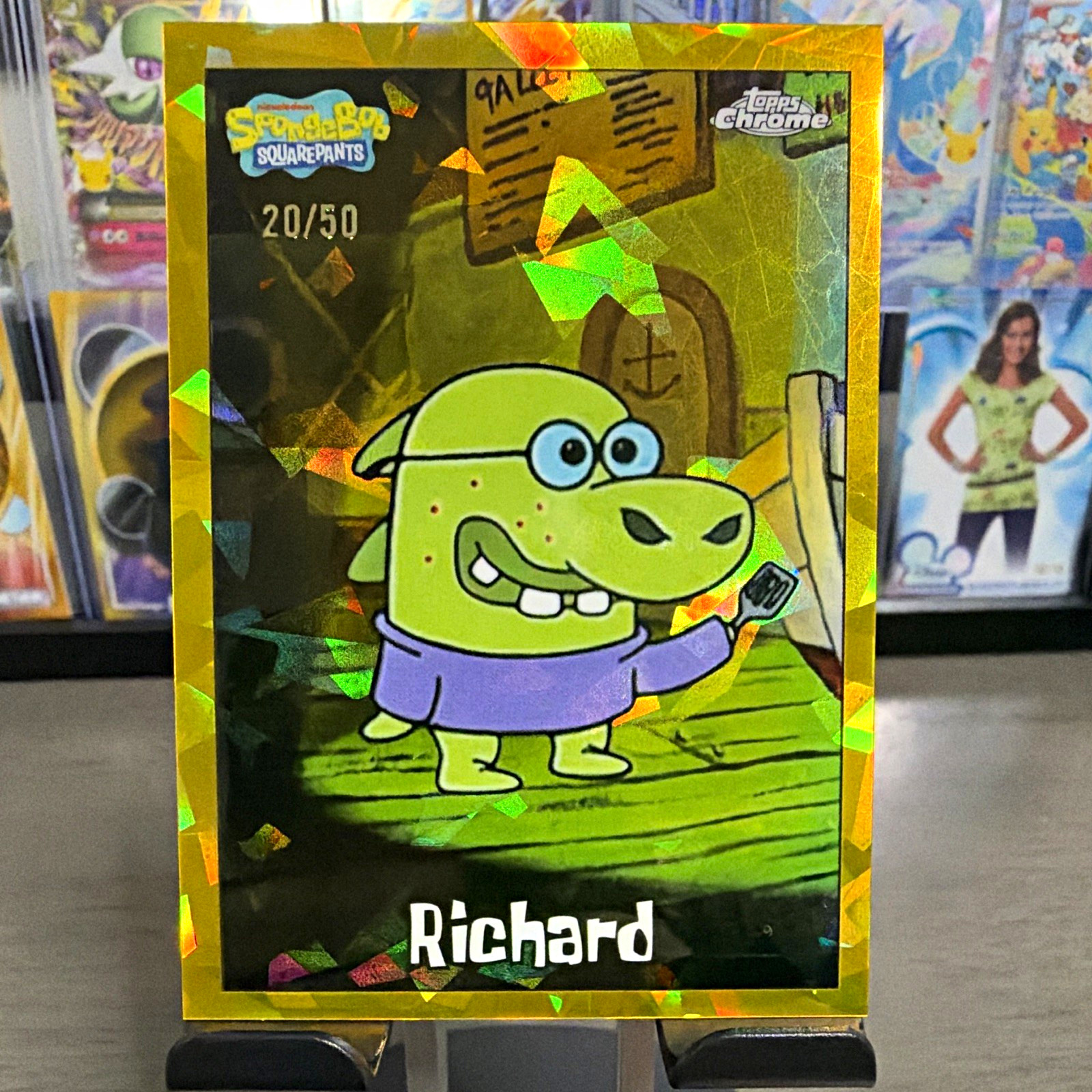 2025 Topps Chrome SpongeBob Richard #174 Gold /50