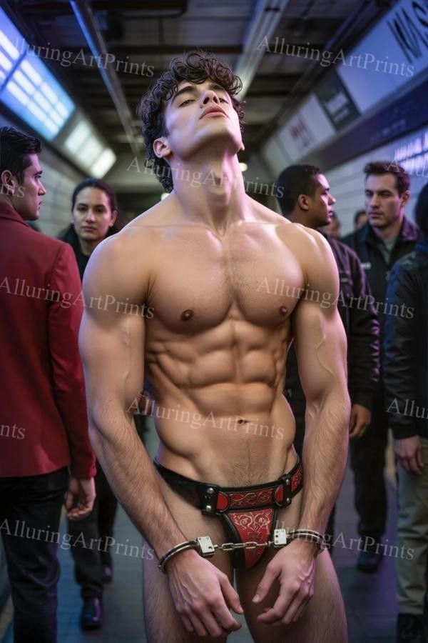 Fantasy Male Model Photo Print Muscular Handsome Shirtless Hunk Abs  -H849