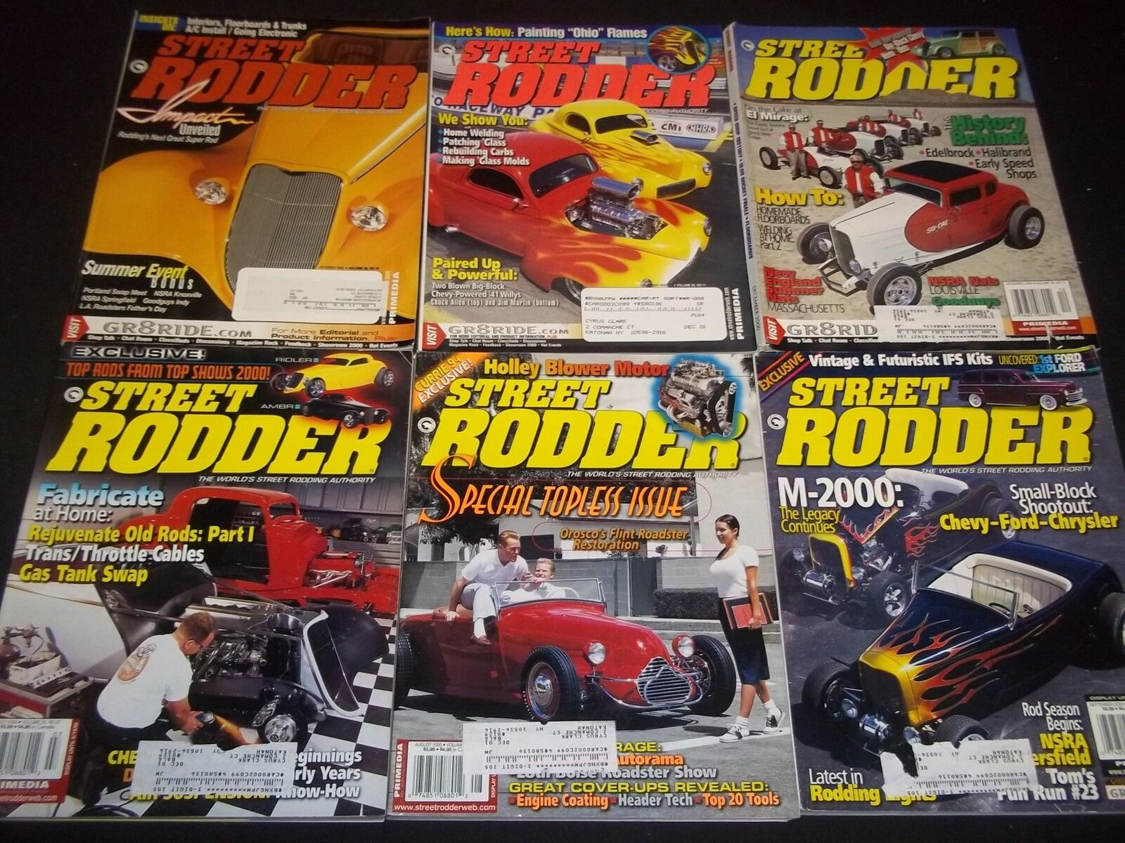 1999-2000 STREET RODDER MAGAZINE LOT OF 24 ISSUES - NICE COVER CAR AUTO - M 730