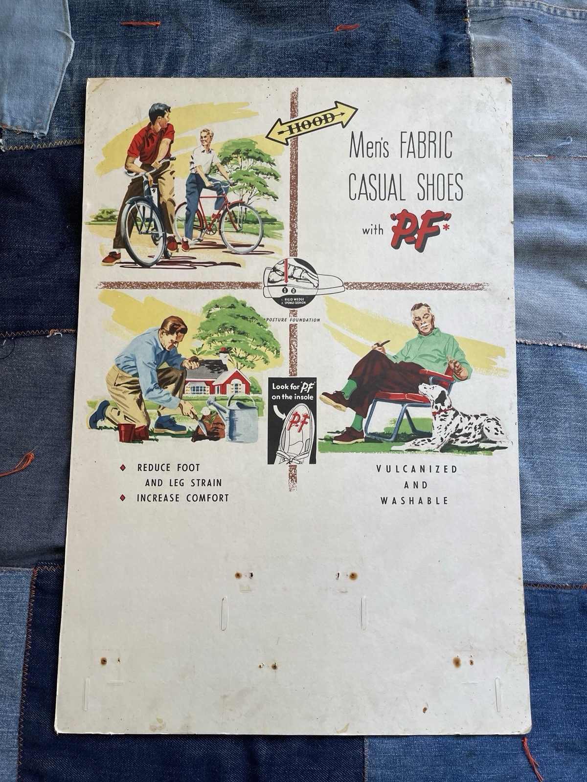 Vintage 40s 50s PF Flyer Sneakers Store Display Unused Casual Shoes MCM Large