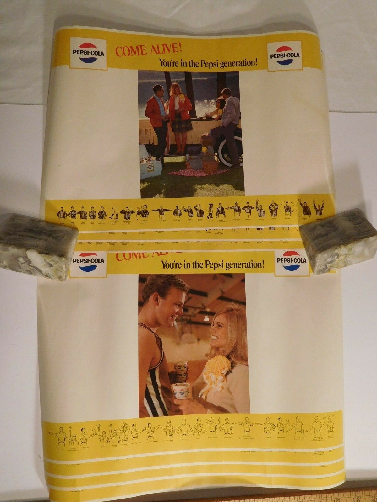 7 Vintage Pepsi-Cola Posters, Placemats \