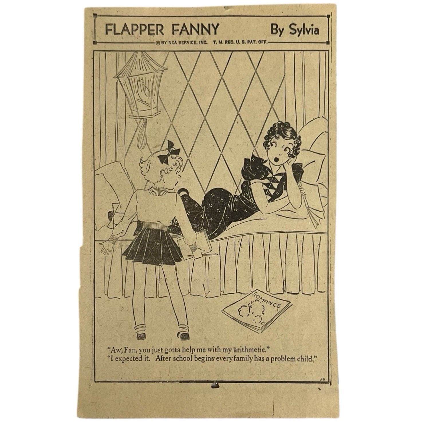 Vtg 1920's Flapper Fanny Newspaper Cartoon by Sylvia NEA Comic Art 6