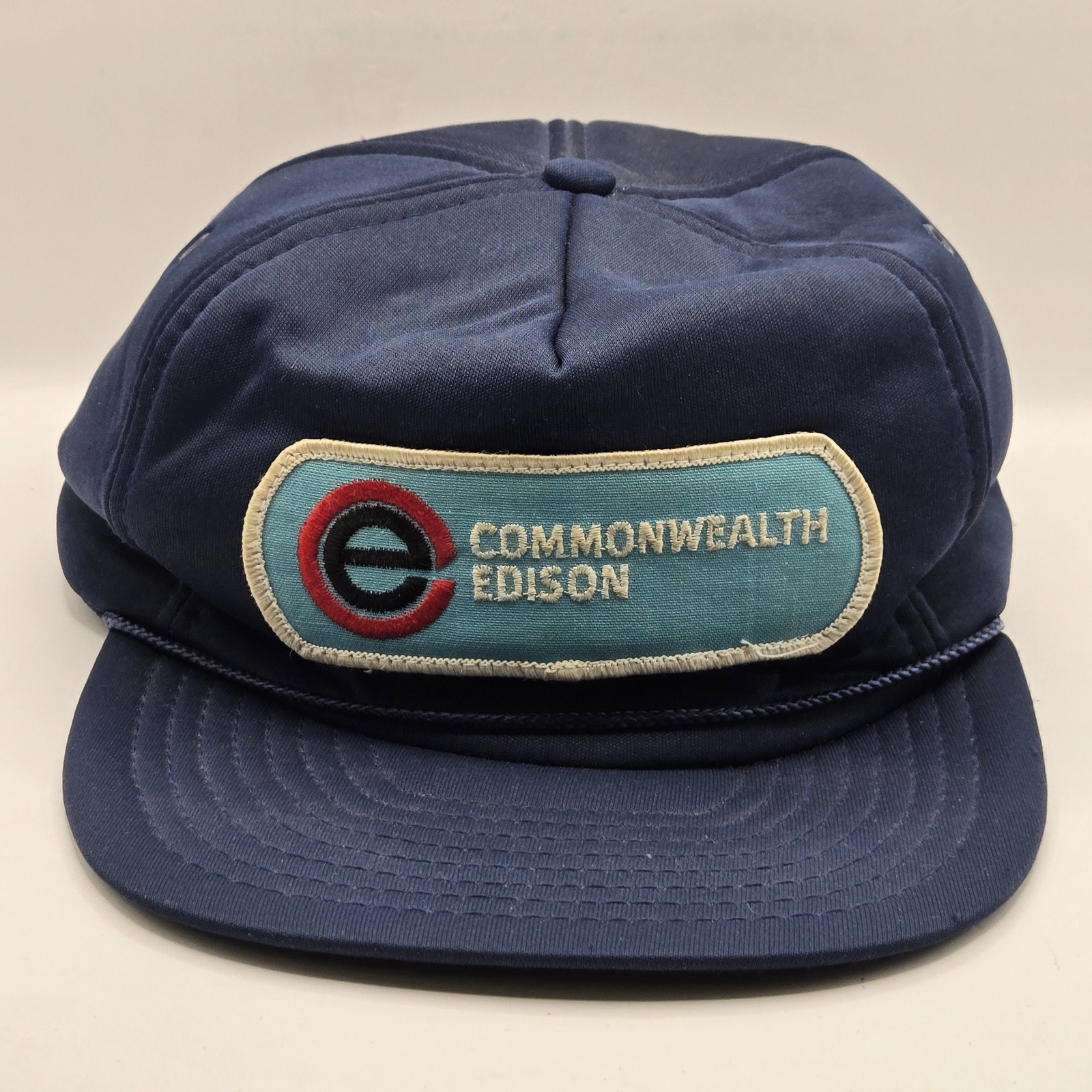 Vintage Commonwealth Edison ComEd Snapback Rope Hat Cap Embroidered Logo Patch