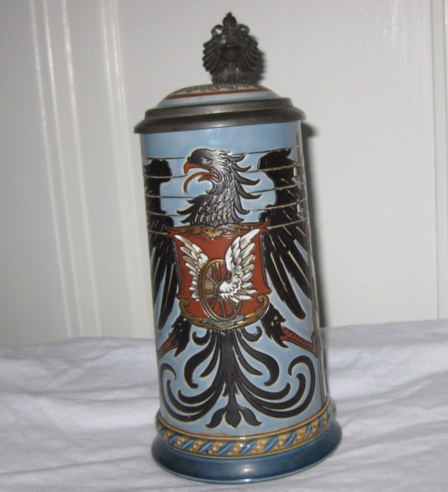 Rare Mettlach Beer Stein #2075 Railroad Telegraph Occupational  1/2 liter German
