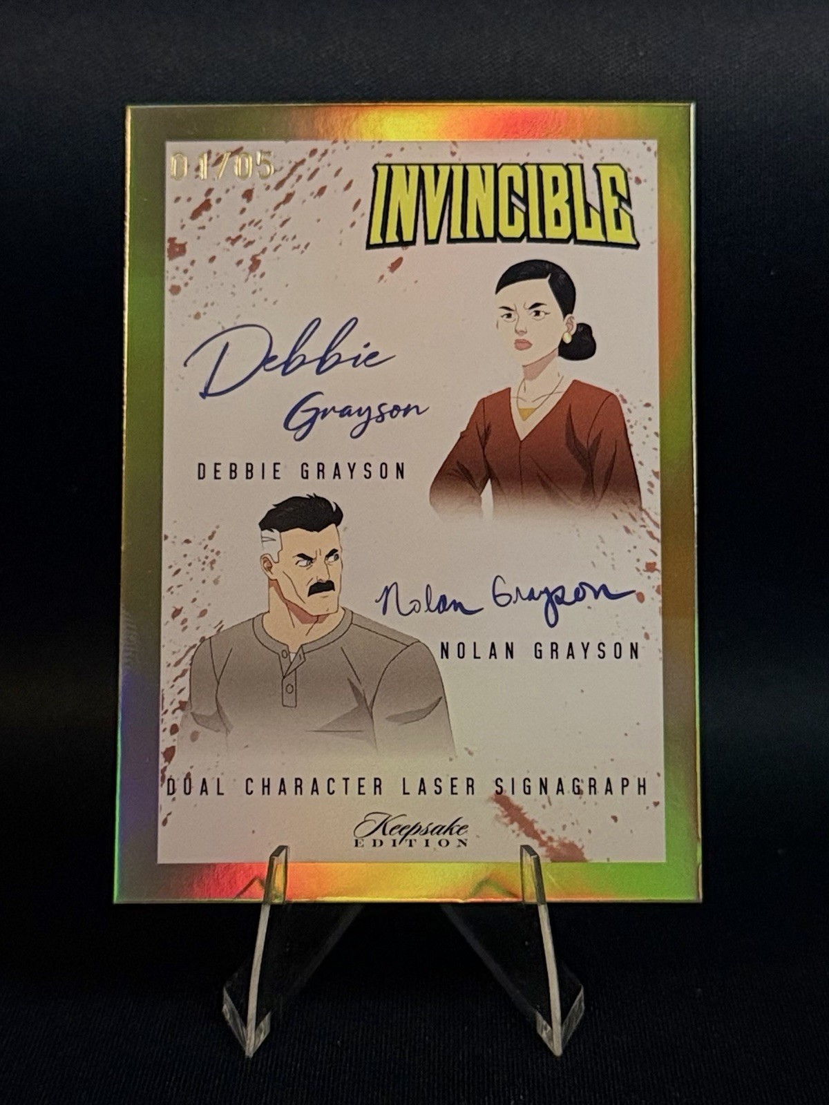 Keepsake Invincible Dual Signagraph Nolan Grayson /5 ALPHA OG PRINT #392 