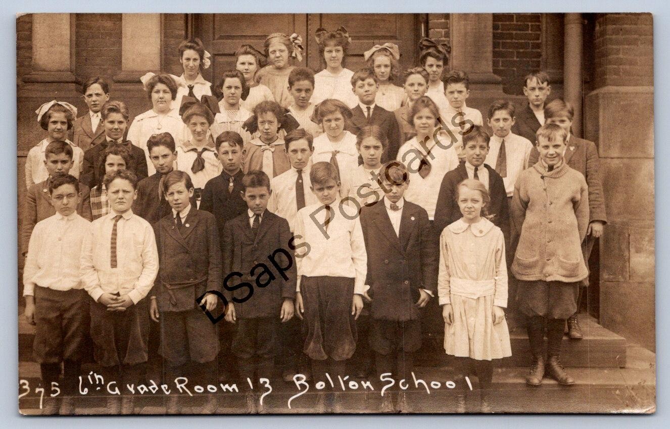 K66/ Cleveland Ohio RPPC Postcard c1910 Bolton School Leiter? Image 347