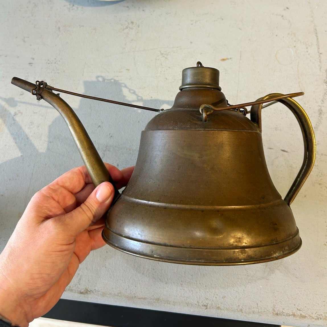 U.S. Lighthouse Service Brass Oil Lamp Filler – Dr. Louis A. Norton Collection 