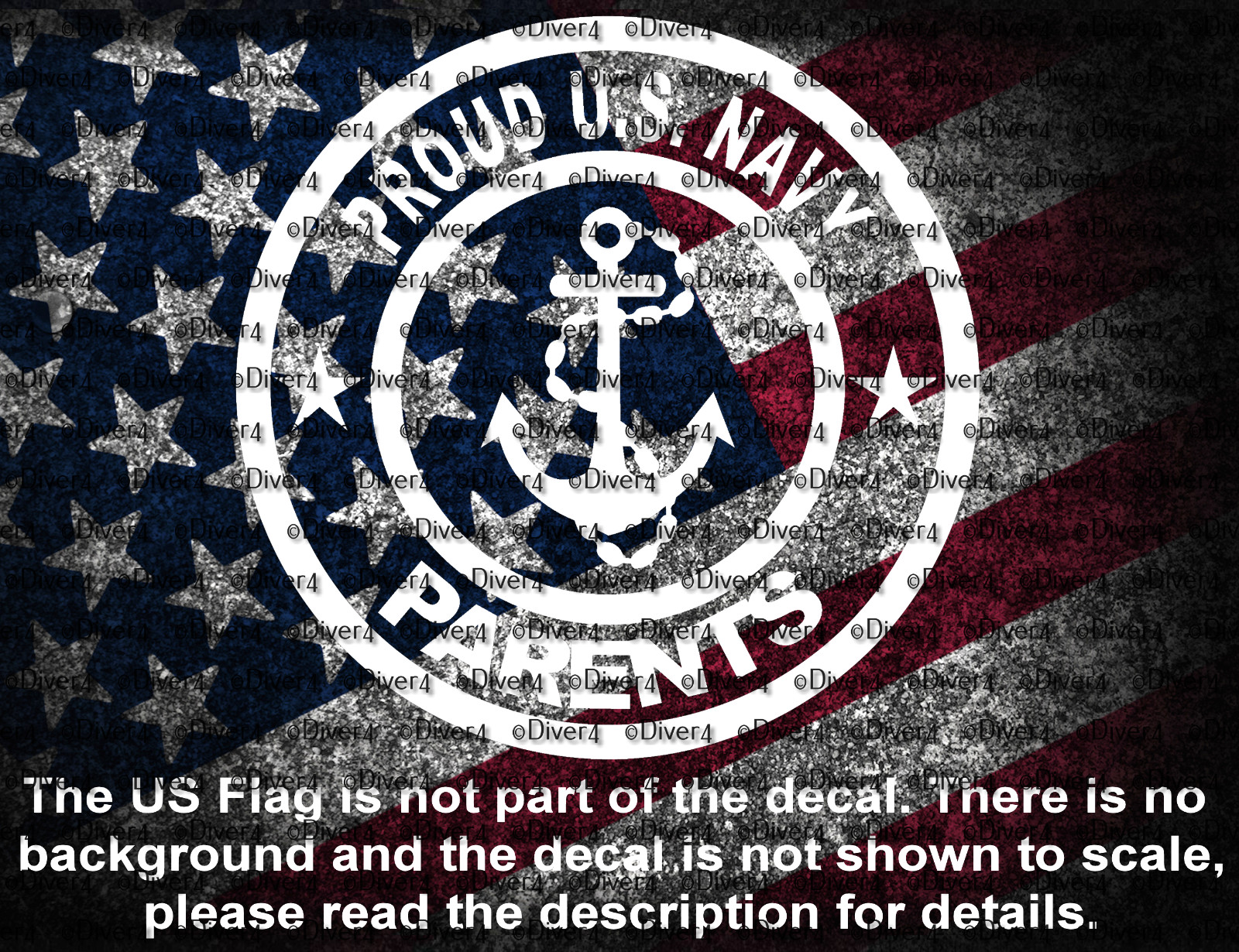 Proud US Navy Parents Vinyl Decal US Made US Seller