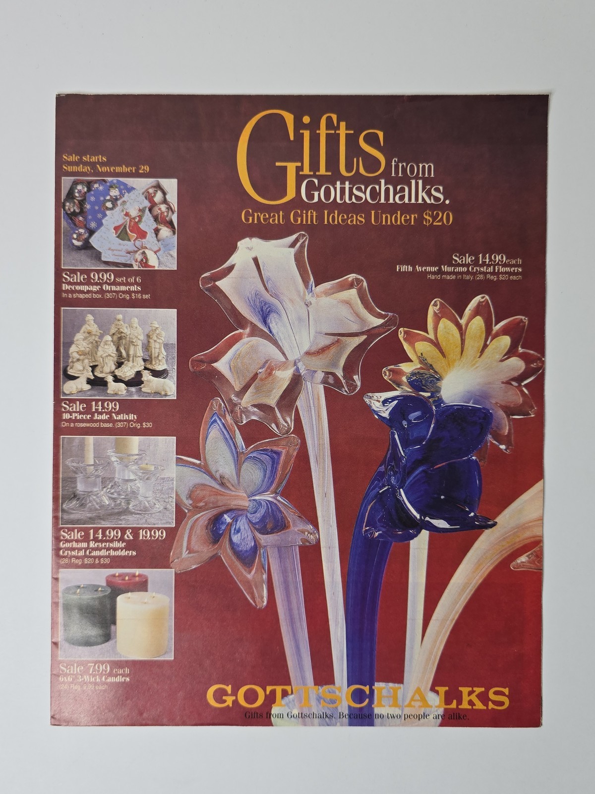 1998 Gottschalks Christmas Gift Catalog Home Decor Fashion Vintage Holiday