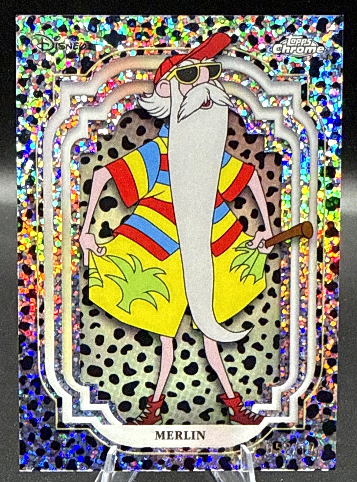 Topps 2024 Chrome Disney print Merlin #29 Parallel Numbered 52/101