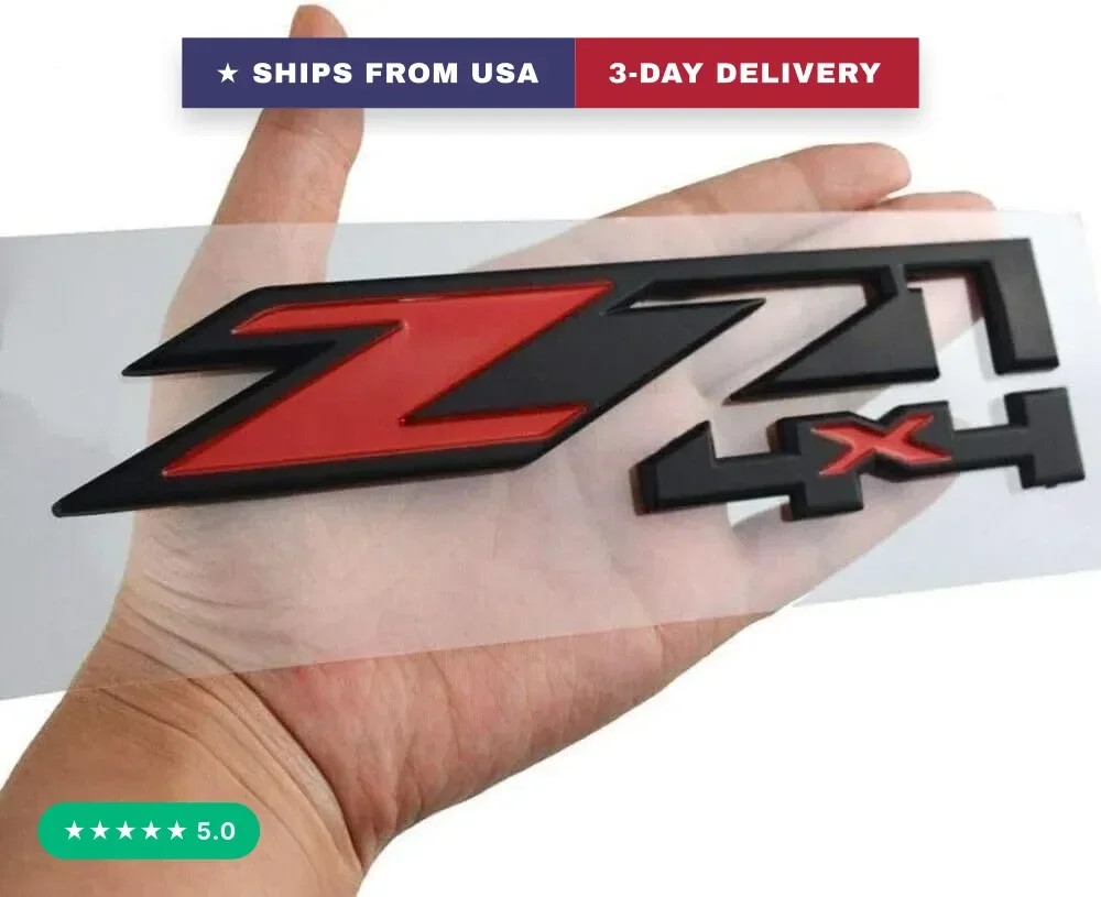2Pack Z71 4x4 Emblems Badges Replacement for Chevy Silverado Sierra Tahoe Suburb