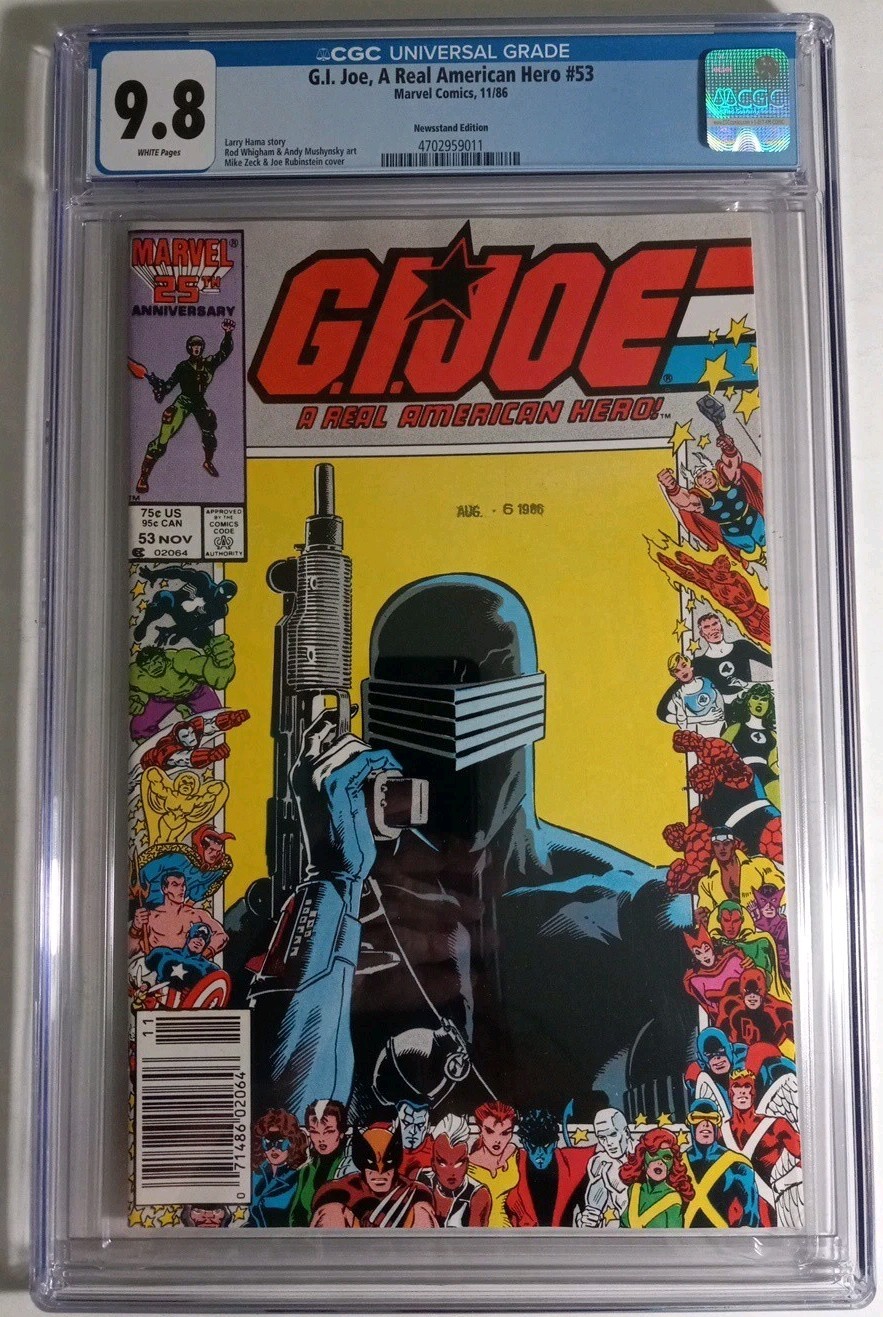 G.I. Joe ARAH #53 CGC 9.8 Newsstand (1986) Snake Eyes