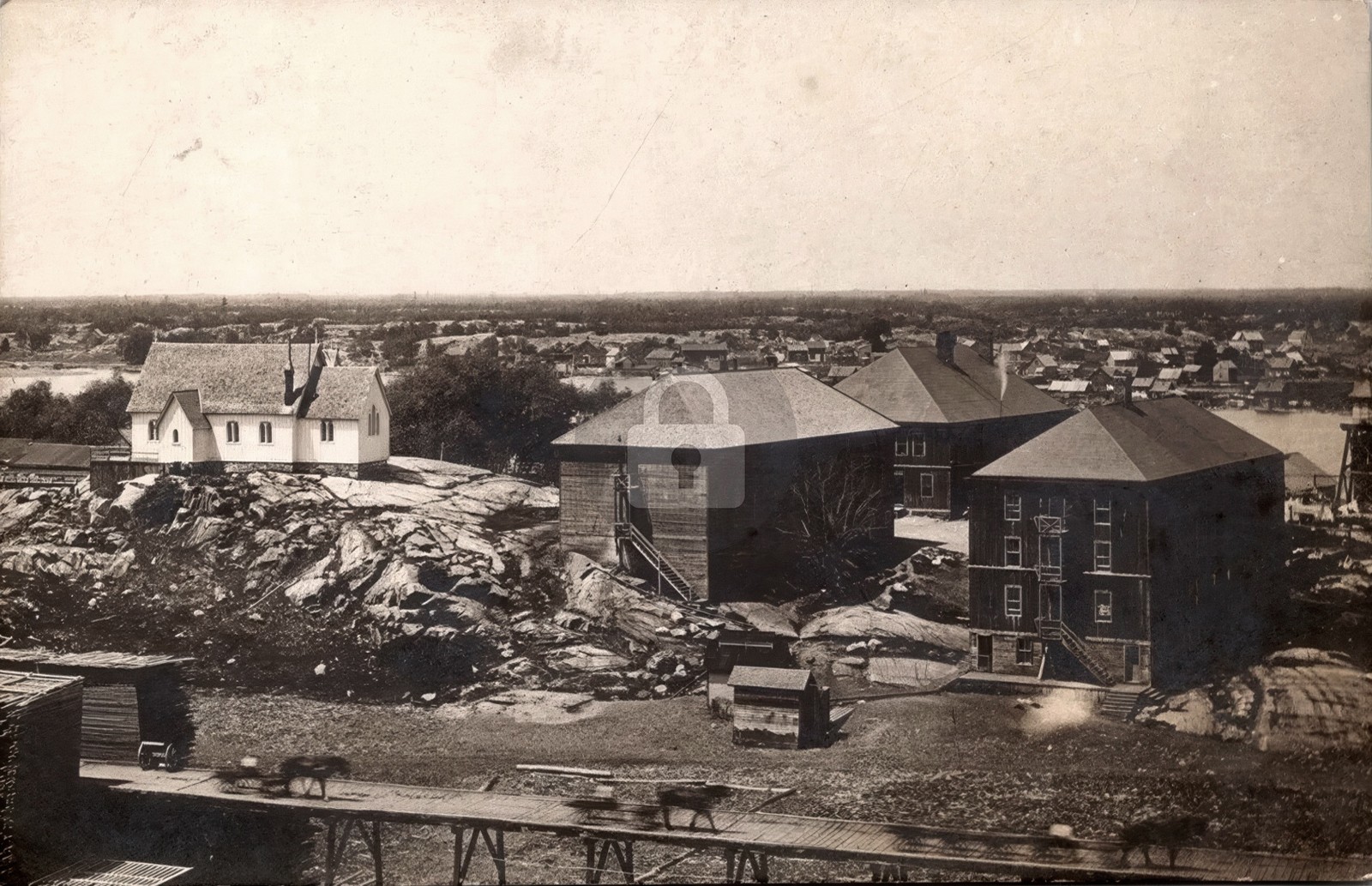 Canada Byng Inlet Sawmill Ontario Canada RPPC Photo Postcard COPY