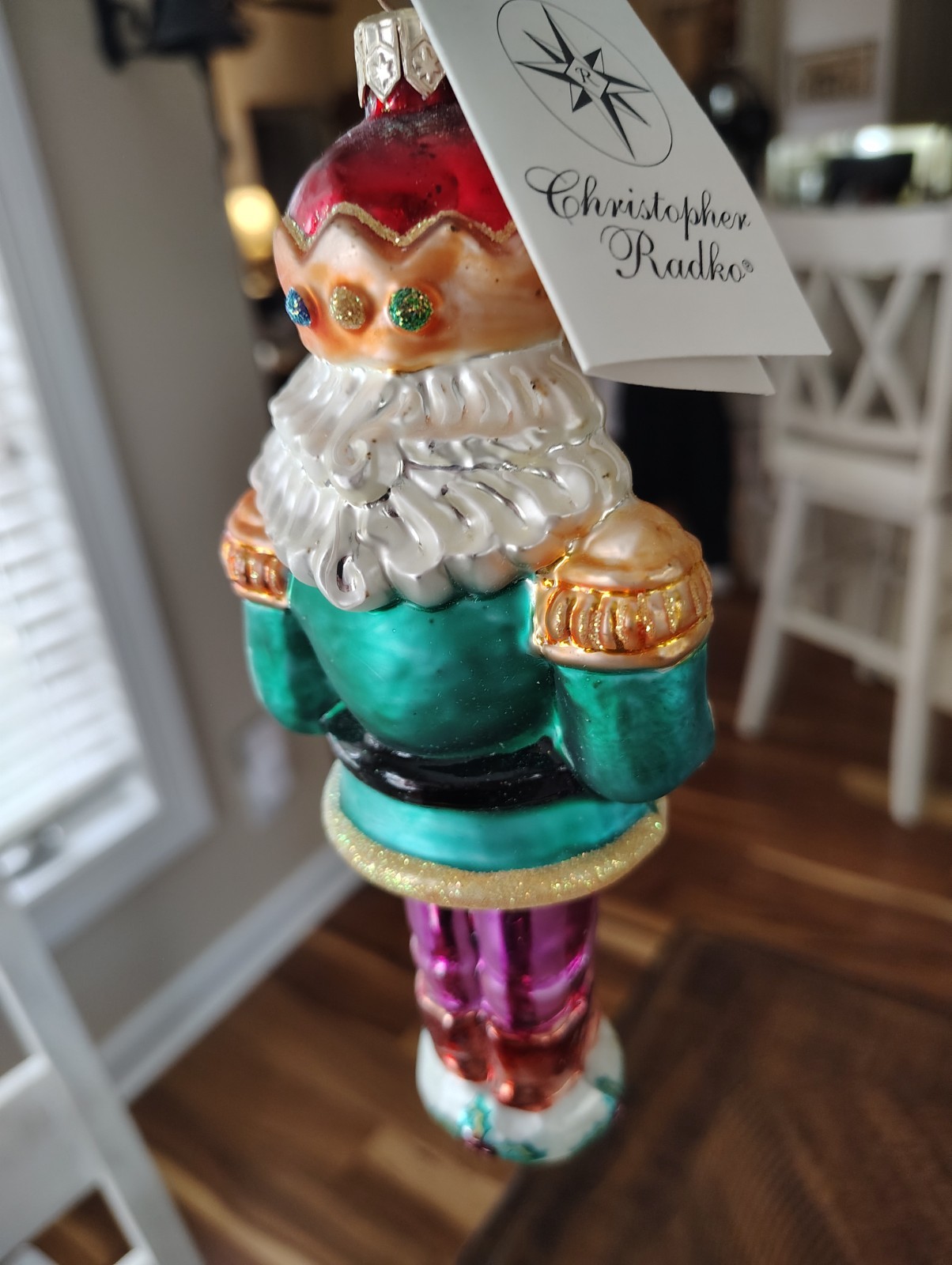 Christopher Radko 1999 Tea Time Cracker Nutcracker Ornament 7”