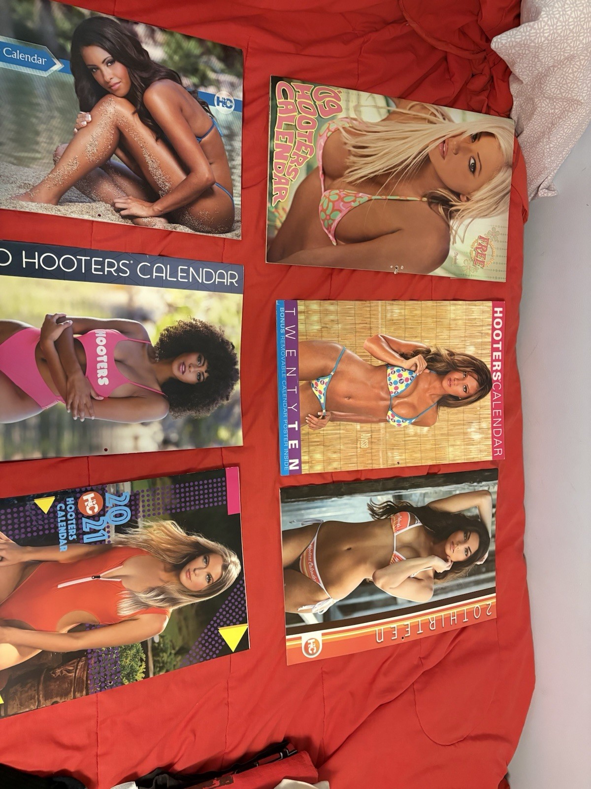 Lot Of 6 Hooters Calendars Great Condition
