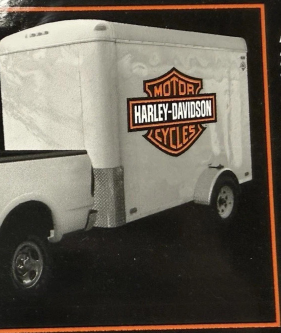 Harley Davidson Motorcycle Mega Decal for Trailers Bike Haulers Bar and Shield
