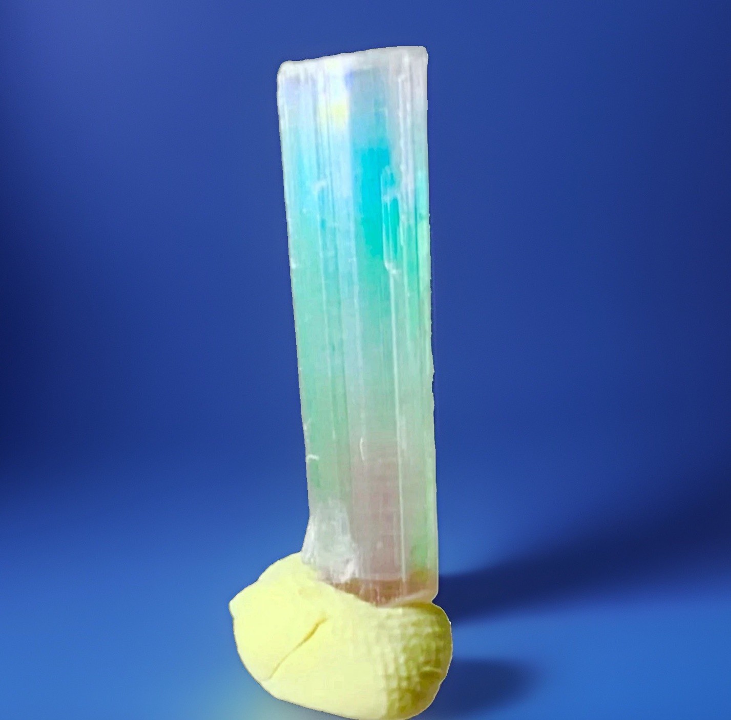 Double Terminated Untreated Pink Cap Tourmaline Crystal Raw Natural Specimen