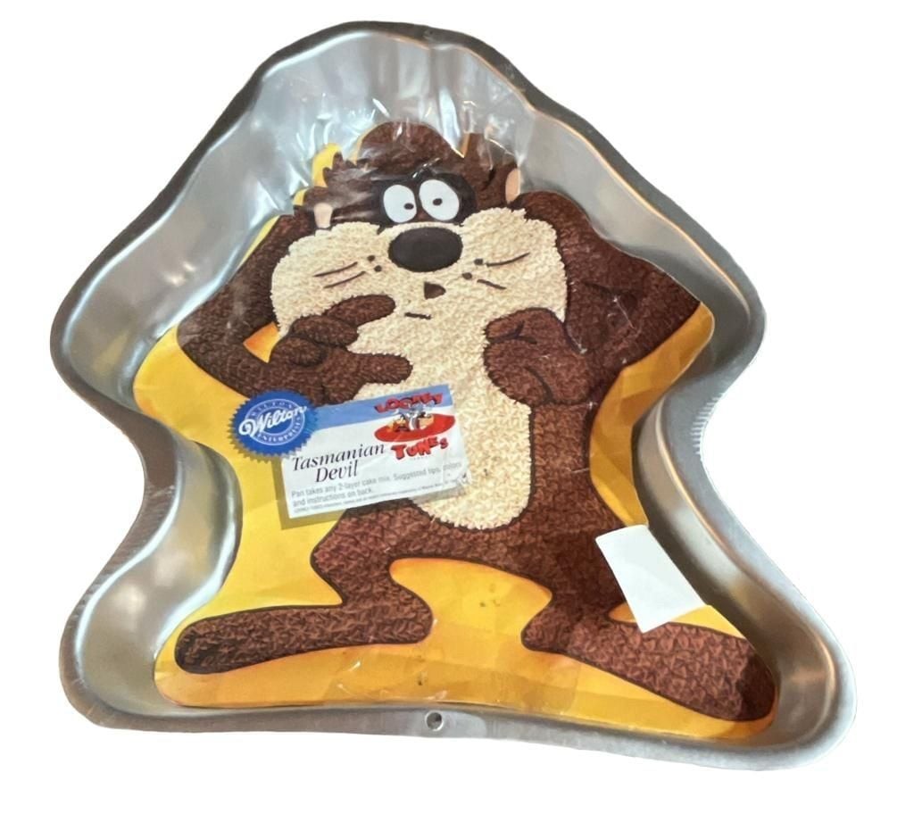 Vintage Wilton Tasmanian Devil Taz Cake Pan 1995 Looney Tunes