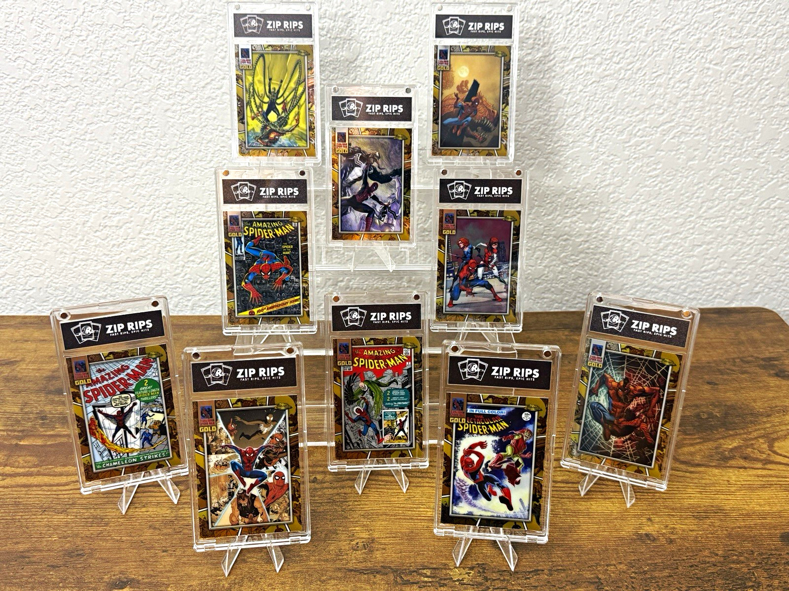 2024 Topps Chrome Marvel Spider-Man Gold SG-1 to SG-10 Complete Set