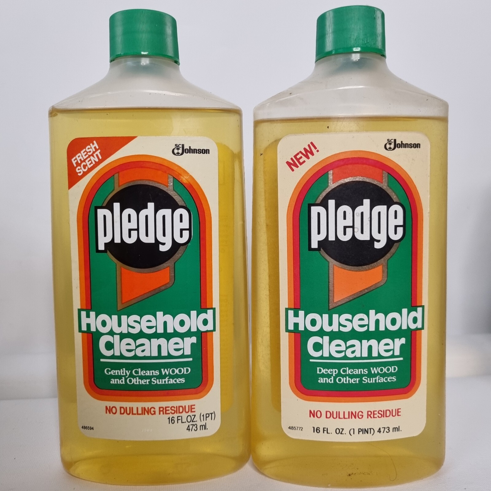 Lot 2 VTG 1990s PLEDGE HOUSHOLD CLEANER Soap RETRO PROP HTF Deadstock FULL NOS 