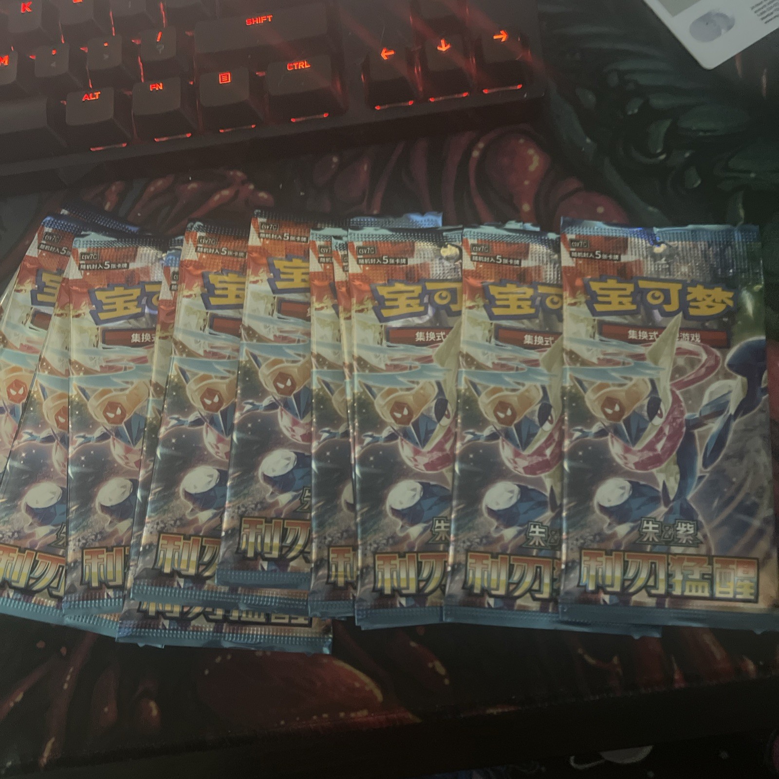 14 Pokémon 宝可梦 Sealed Chinese Non-Sport Trading Card Pack Blue Foil Wrapper