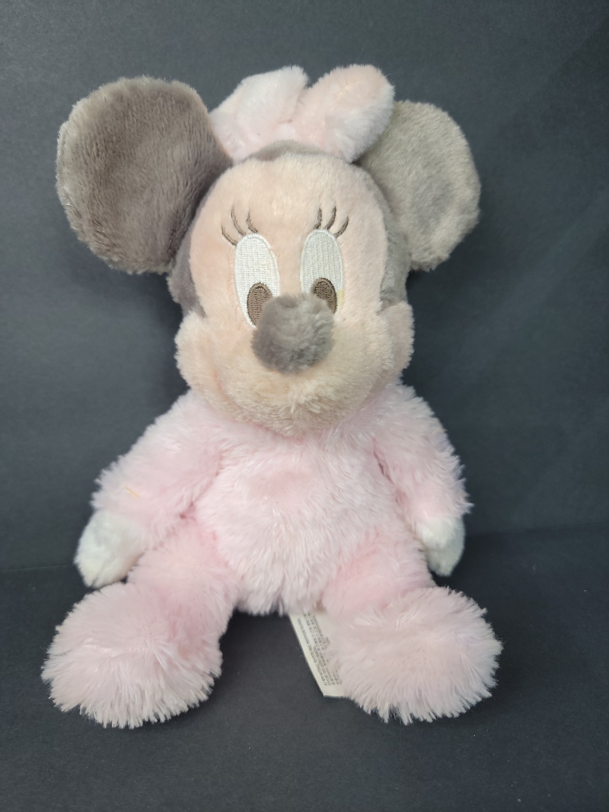 Disney Parks Baby Minnie Mouse Plush Rattle Pastel Pink Super-Soft Plush Toy 9\