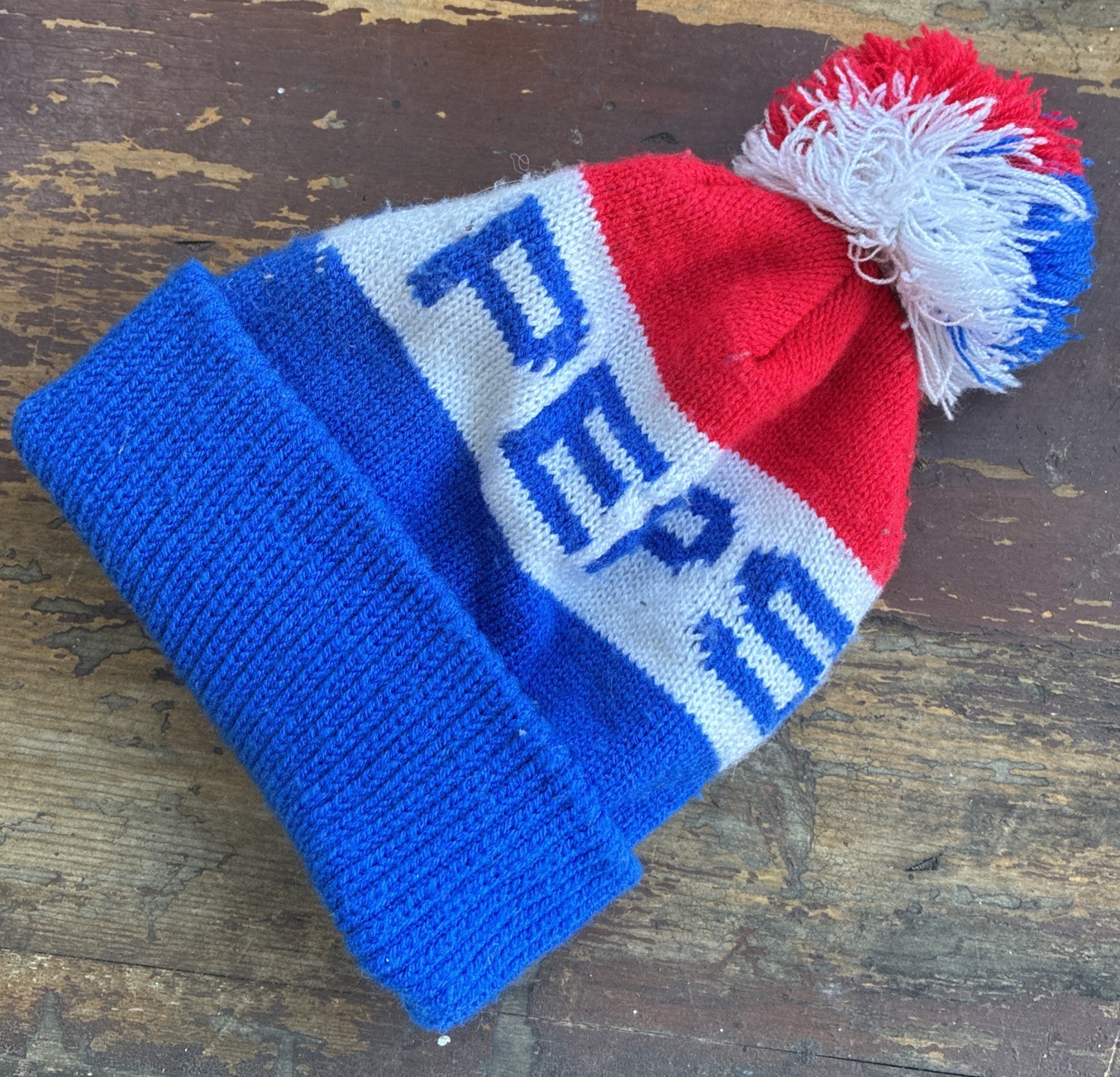 Vintage 1980s Pepsi-Cola knit beanie ski cap hat