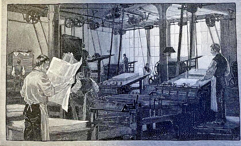 1890 Printing the Century Magazine illustrated
