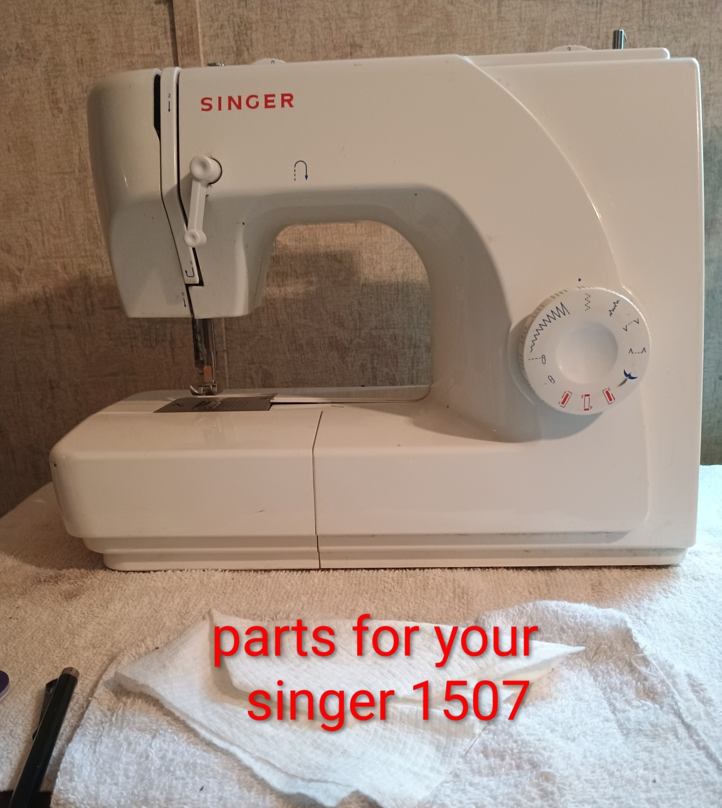 Front Cover Vtg 2008 Or 9 Singer 1507 Sewing Machine \