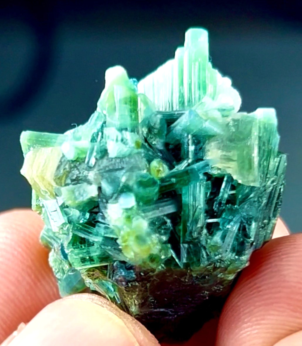 80 Carats Top Quality Bi colour Tourmaline Crystal Bunch Specimen from Afghani