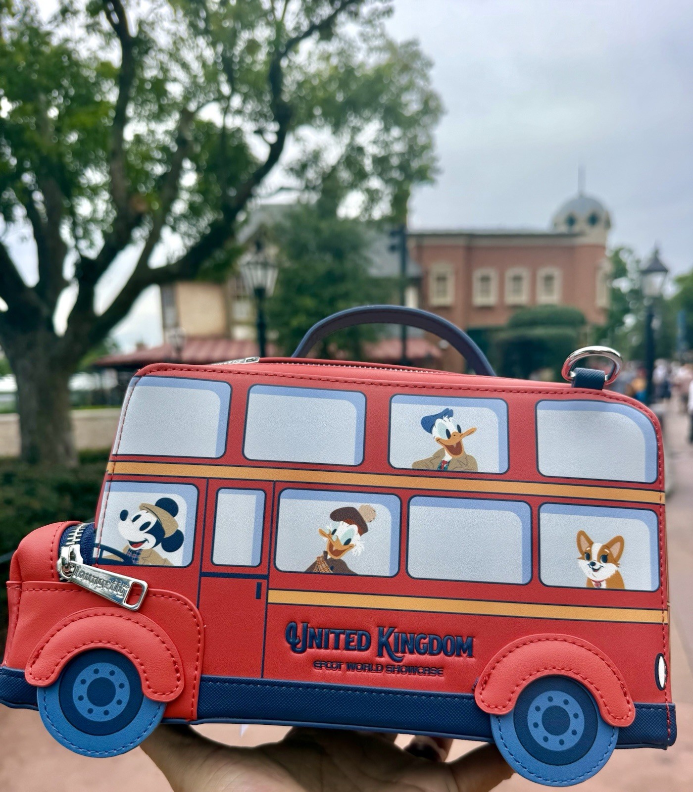 2026 Disney Parks Epcot London Bus Crossbody Loungefly Bag New Mickey Mouse NWT