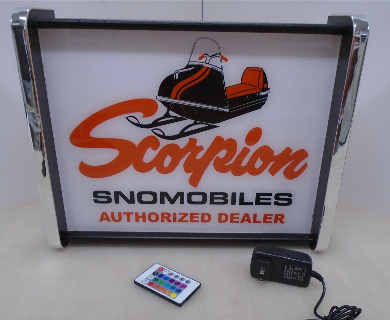 Scorpion Snowmobiles Authorized Dealer LED Display light sign box