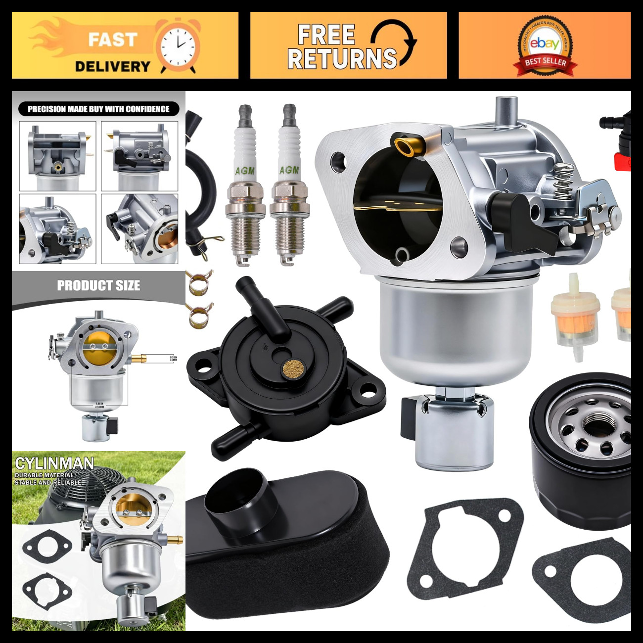 Carburetor Fit for John Deere X320 X324 X380 for Cub Cadet Ultima ZT1 ZT2 for Hu