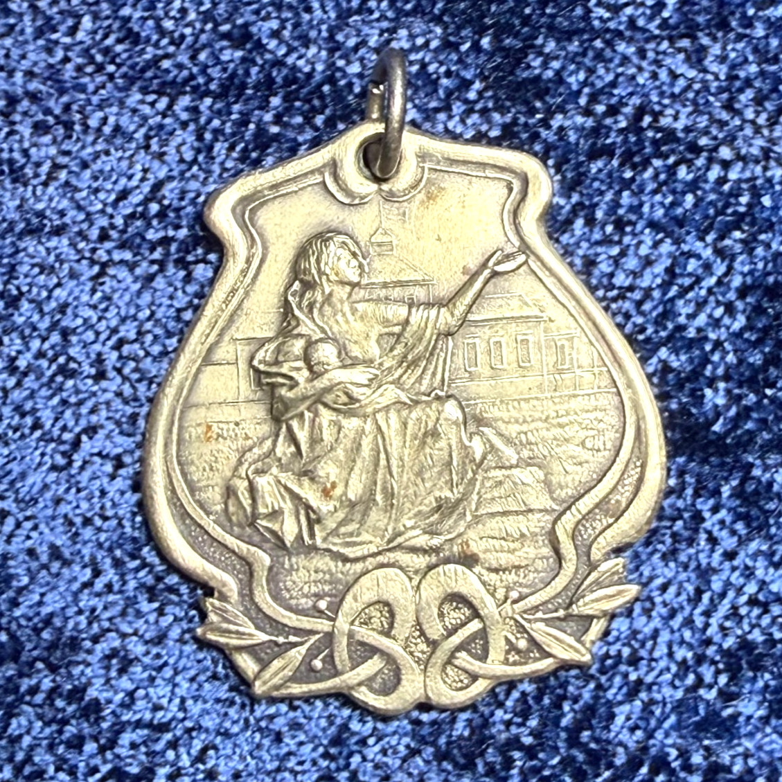 Antique 1904 Argentina Hospital San Antonio Gualeguay Bronze Commemorative Medal