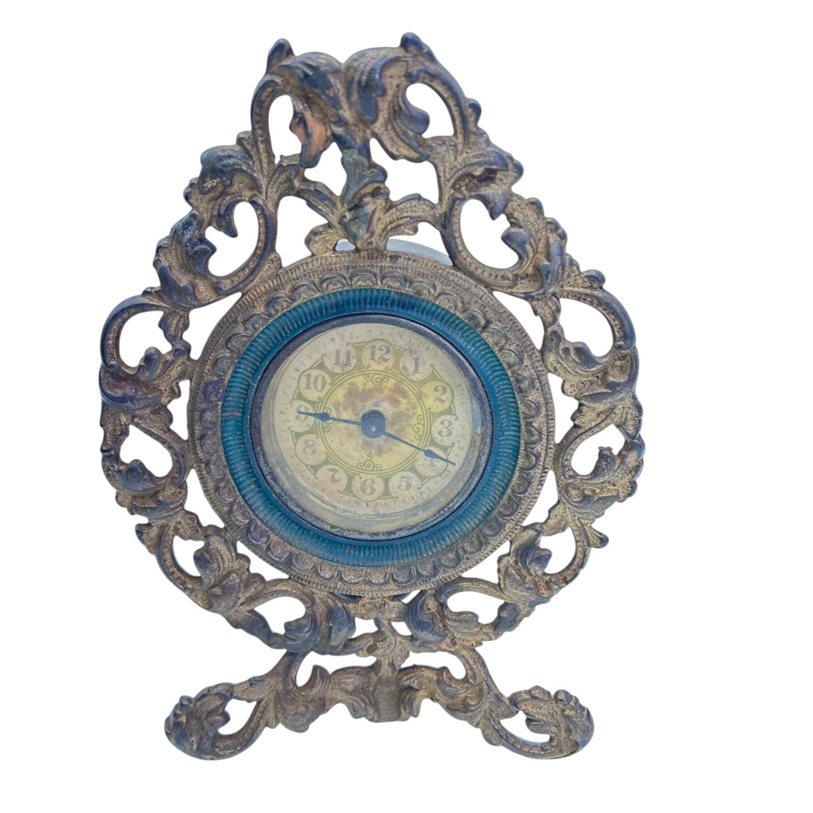 Antique Ornate Early Westclox Champion Keywound Victorian Shelf Mantle Clock