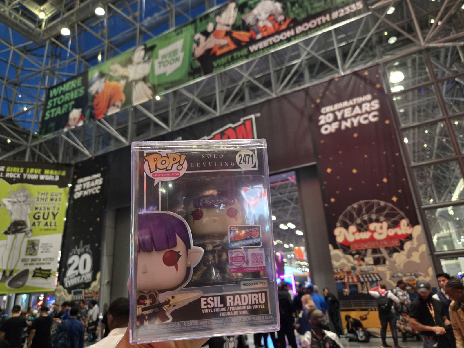 New York Comic Con 2026 FUNKO POP SOLO LEVELING ESIL RADIRU UNMASKED LE1500