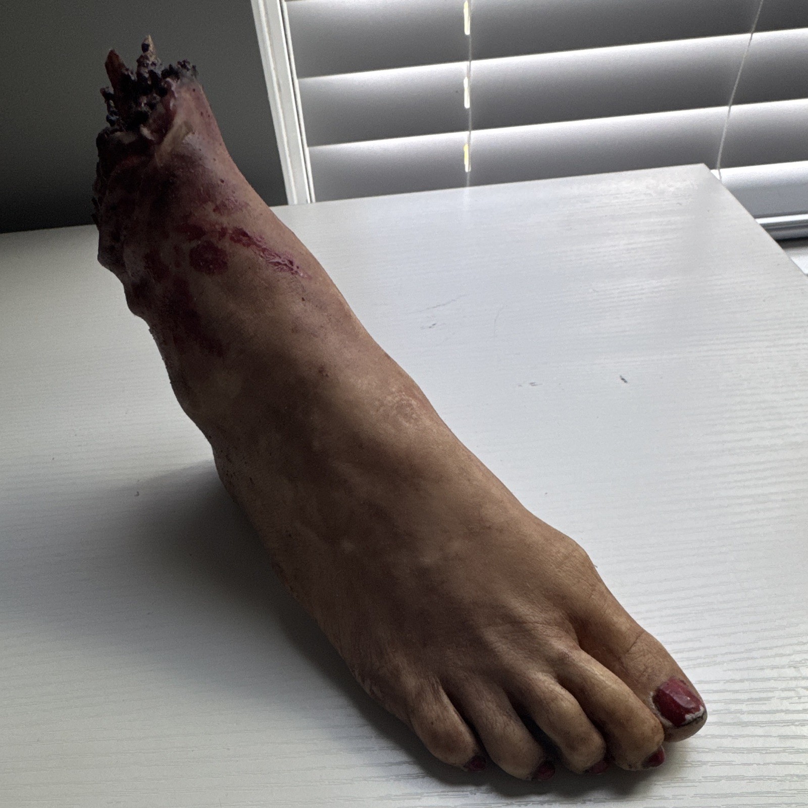 Severed Girl Foot Halloween Prop Horror High Quality Silicone Realistic