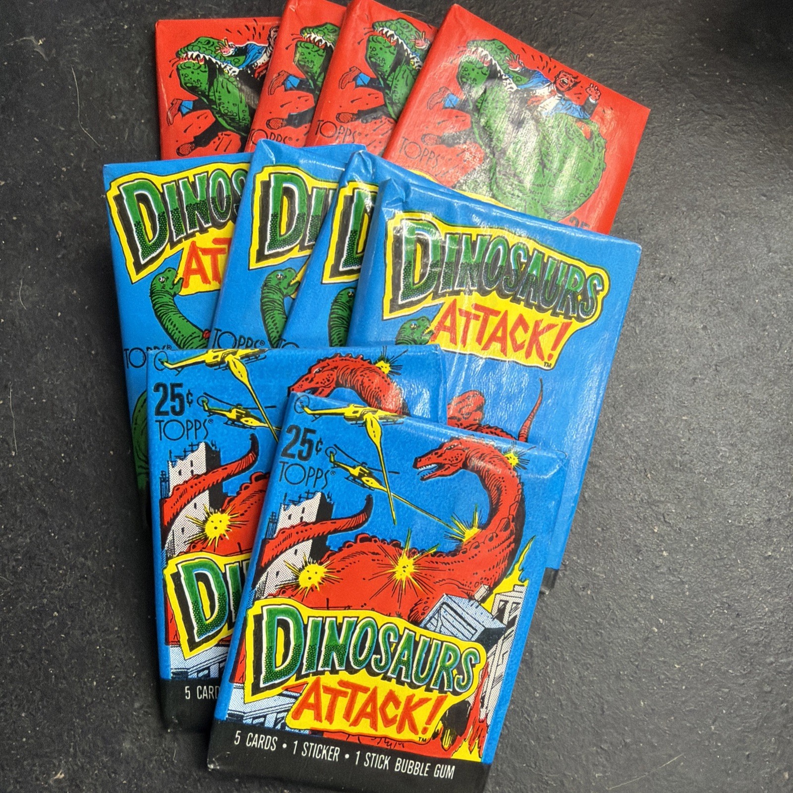 10 Count 1988 Topps Dinosaurs Attack Sealed Wax Packs