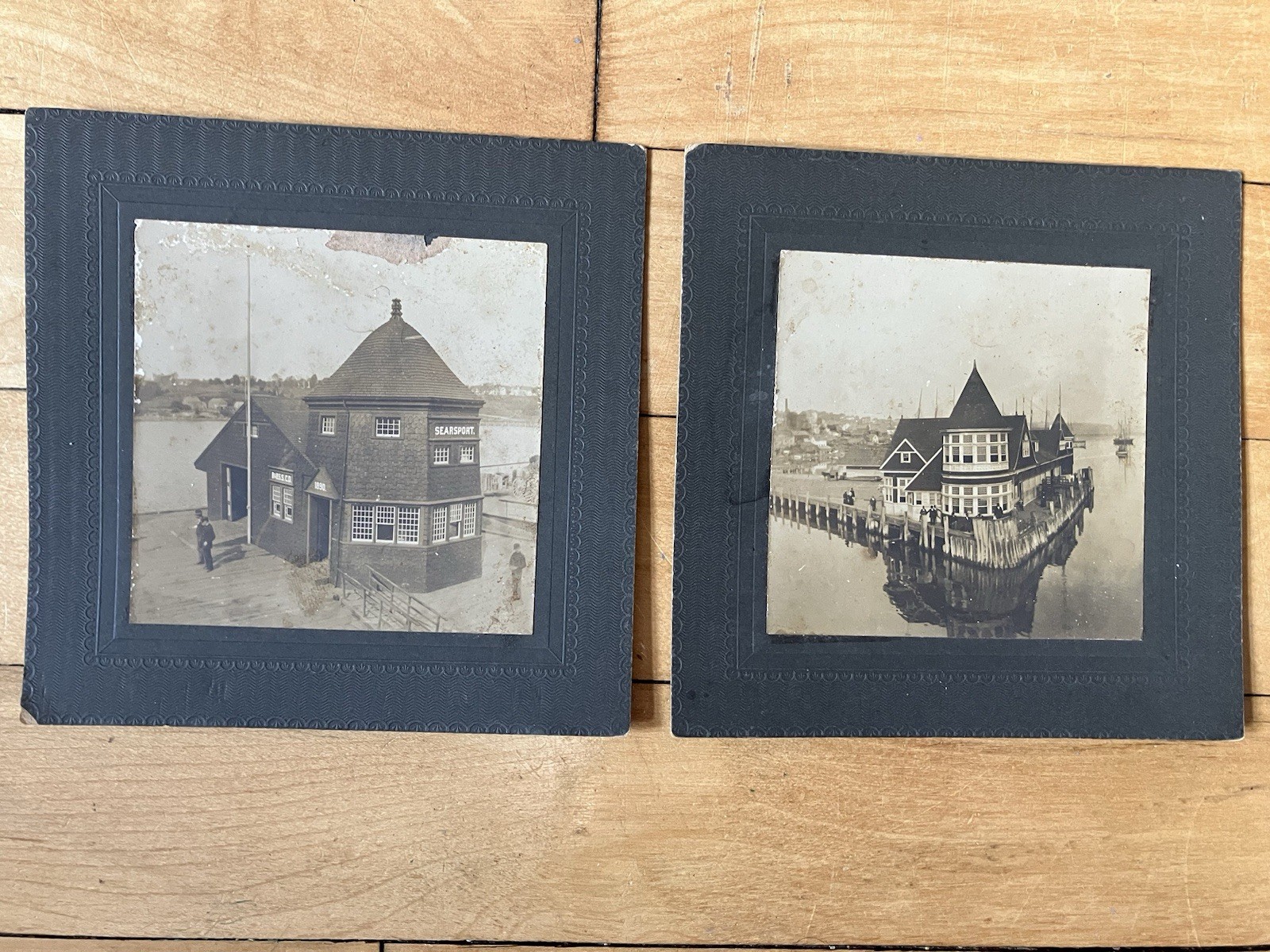 1890 Photo Card B&B.S.S. Co Boston & Bangor Steamship Co Building Searsport ME