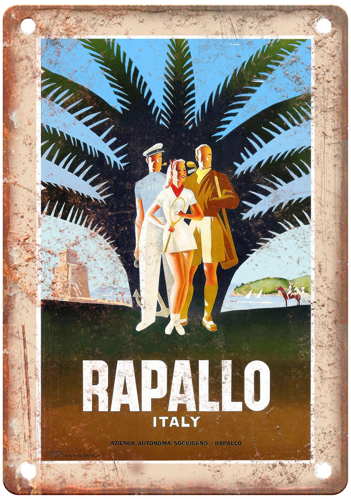 Vintage PUPPO Mario Travel Poster Retro Look Sign T2138