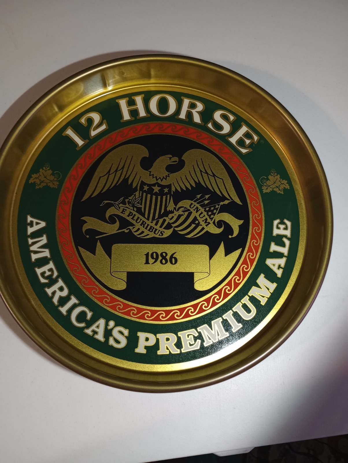 Vintage 12 Horse Beer Tray 1986 Americas Premium Ale Excellent Condition 