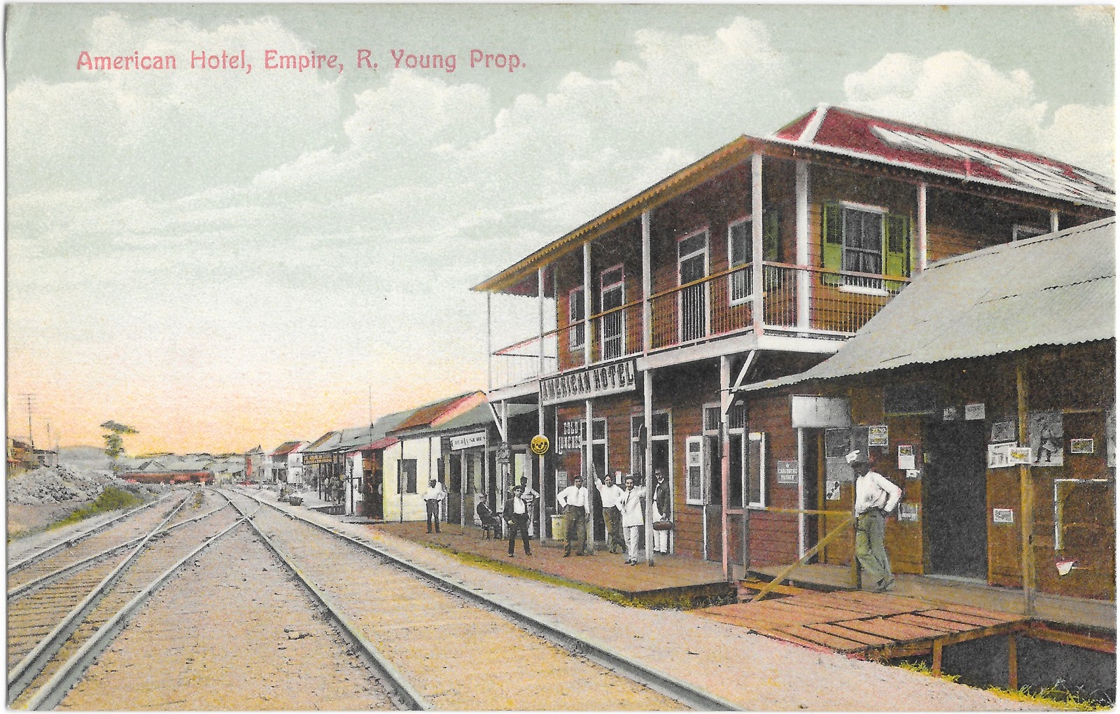 American Hotel Empire Panama Canal Zone R. Young Prop c1910 Postcard