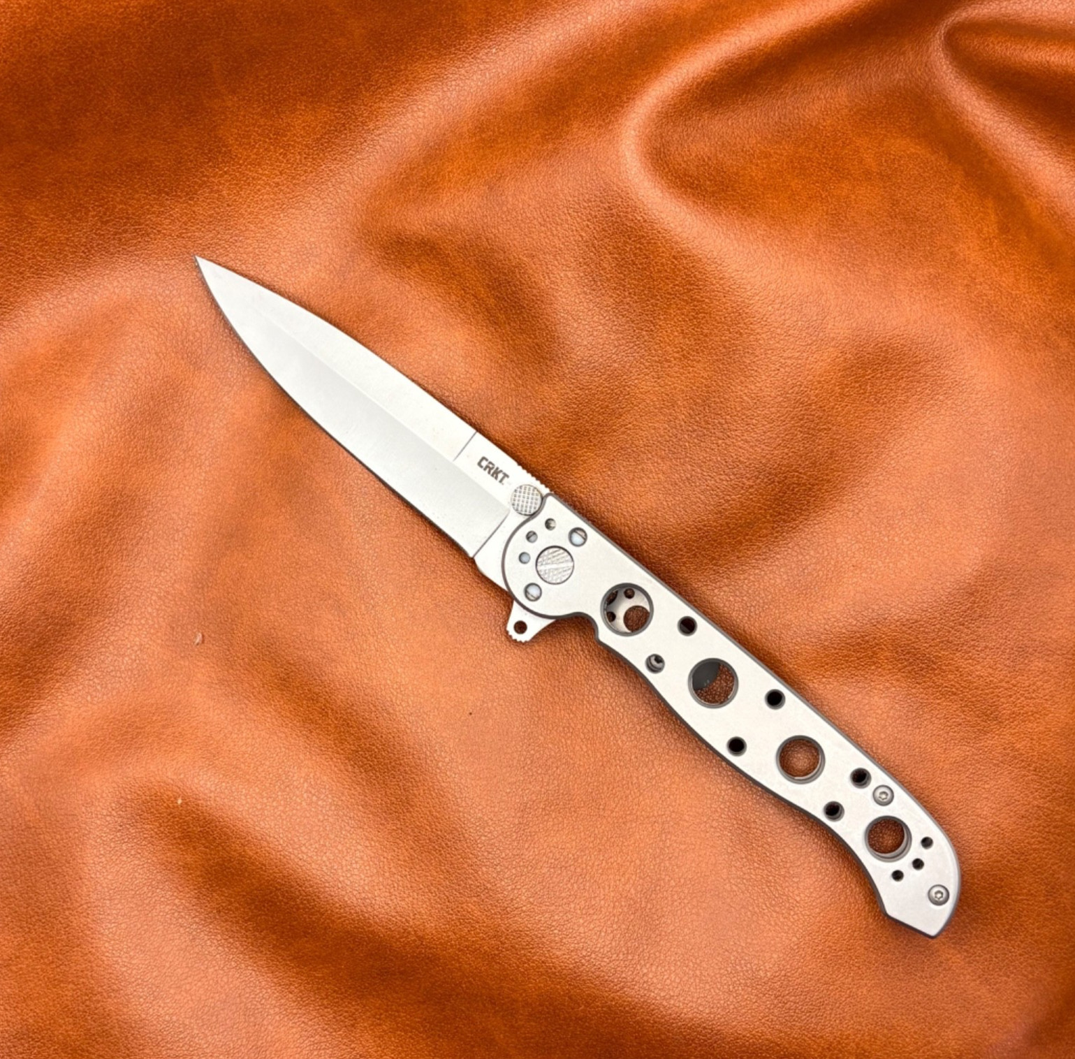 Rare CRKT M16-03SS SILVER Spear Point  Frame Lock Flipper ~VGUC~ discontinued