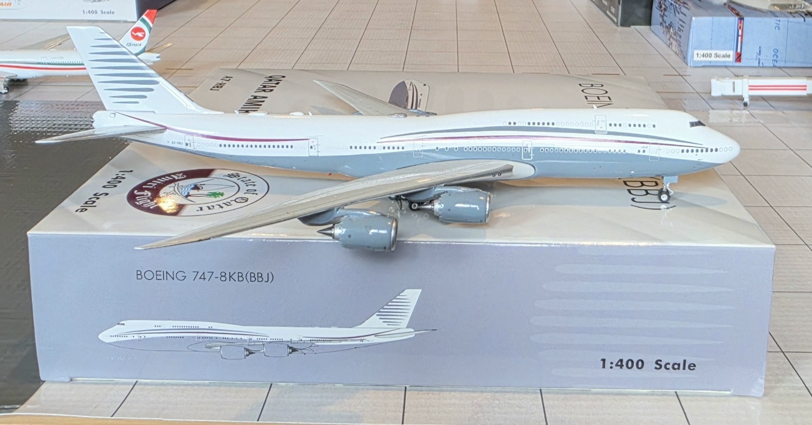 QATAR AMIRI FLIGHT 747-8 1/400 Phoenix A7-HBJ