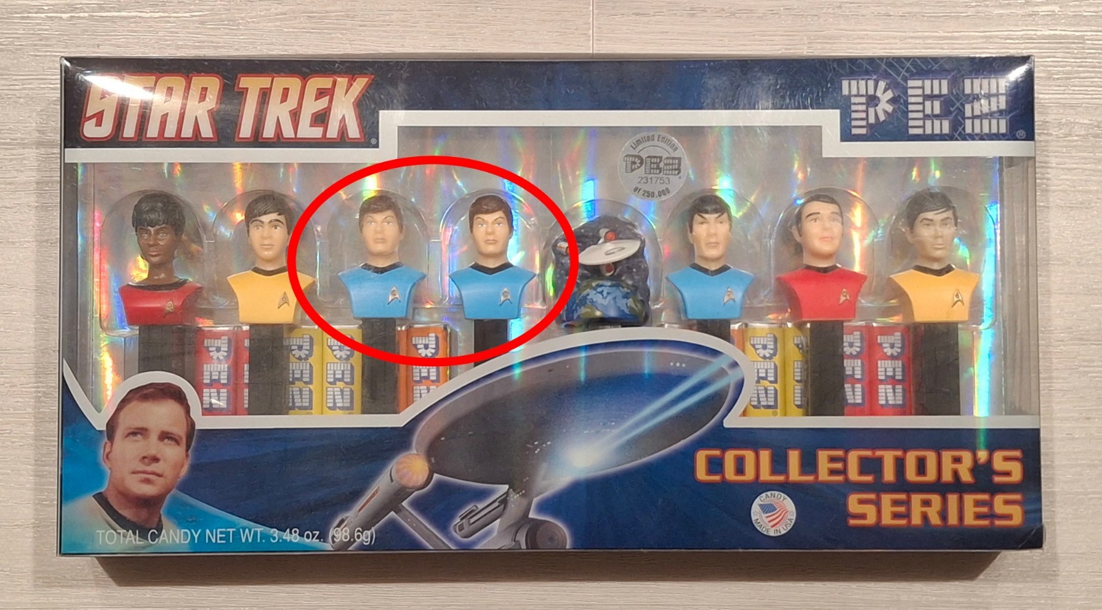 Star Trek PEZ Collector's Series Limited Edition 8 Piece Gift Set ERROR READ ME