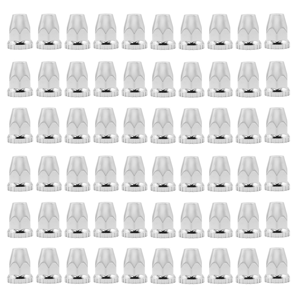 60 Pcs Semi Truck Wheel Lug Nut Covers 33mm Chrome ABS Thread-on Lug Nut Caps 60 Pcs Semi Truck Wheel Lug Nut Covers 33mm Chrome ABS Thread-on Lug Nut Caps