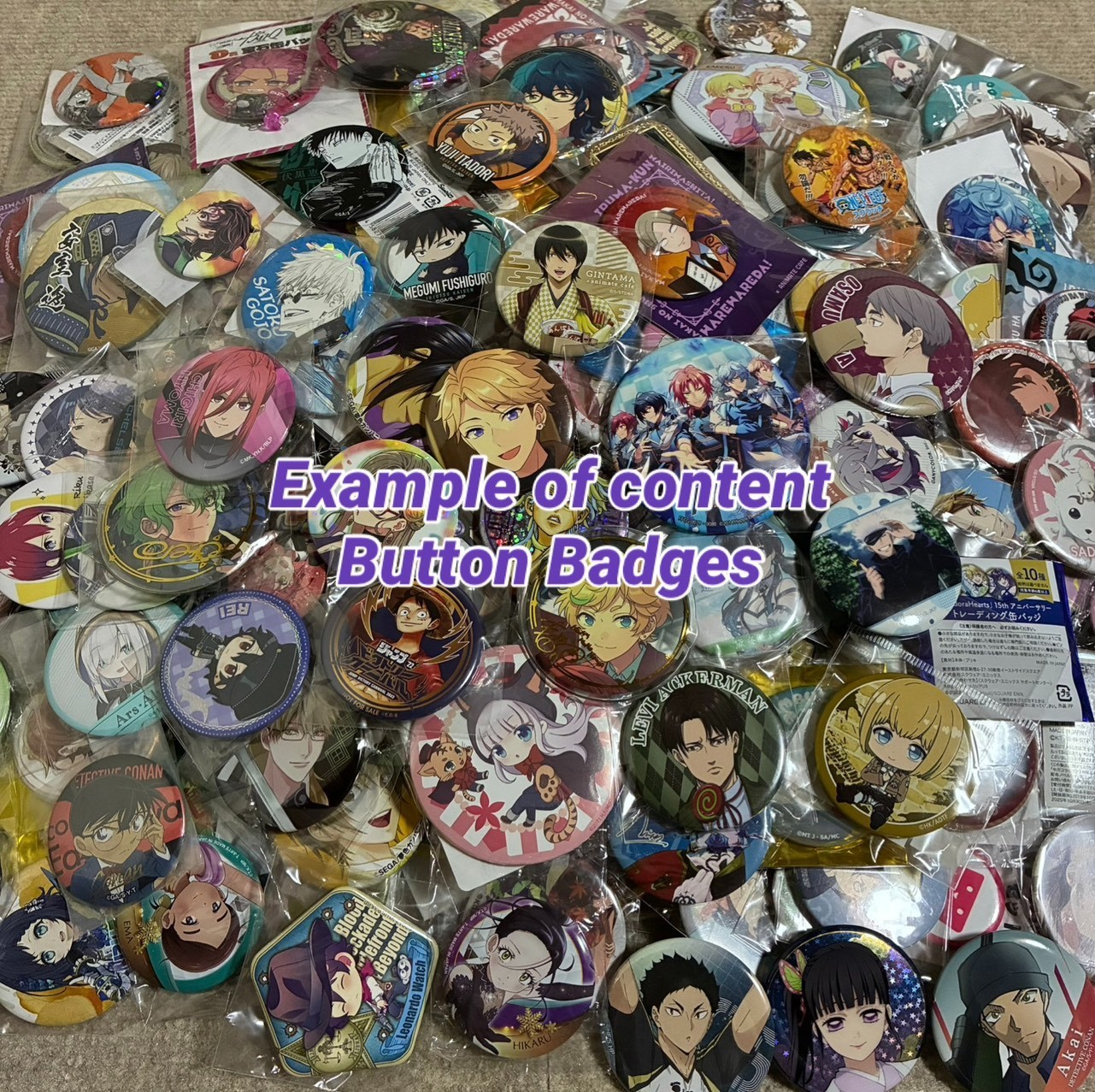 Anime Can Badge Pin Keychain Strap Charm Mystery Box Random Bulk Lot Select Qty